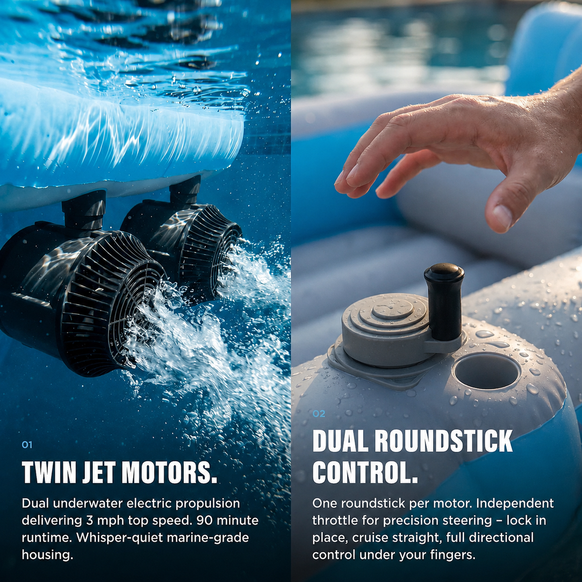 HydroFloat in use on calm water